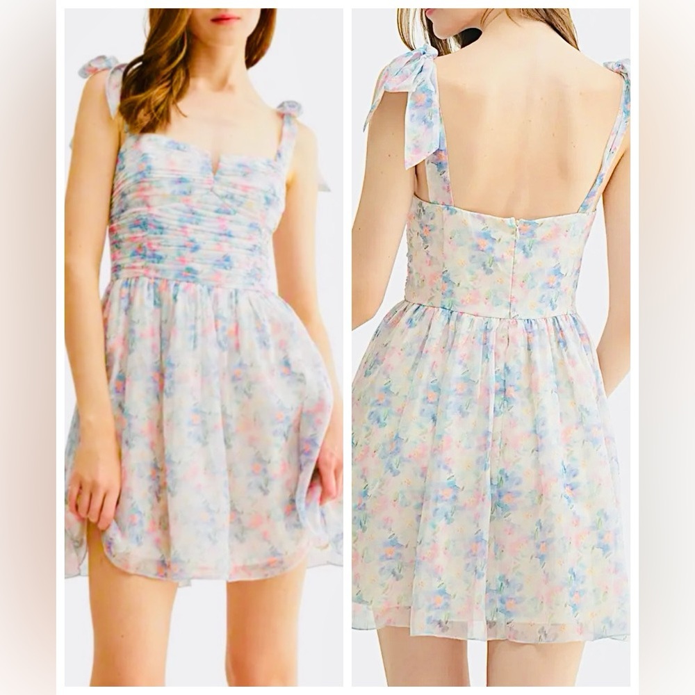 NWT LUSH Floral Print Sleeveless Dress SZ M